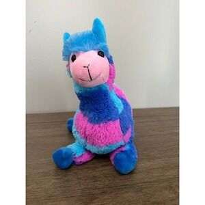Peekaboo‎ Toys Llama Stuffed Animal Blue Pink Lovable Furry Plush